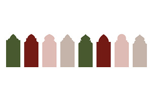 Islam arch shape frame collection, an Object Illustration by art PVP - market