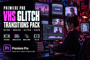 VHS Effects Transitions Premiere Pro, a Plug-in Add-On by AAA Presets (Thumbnail 1 of 4)