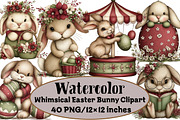 Whimsical Easter Bunny Clipart, an Illustration by Design Market (Thumbnail 1 of 3)