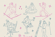 It’s Ski Time Hand Drawn Clipart, an Object Graphic by AnnArt (Thumbnail 6 of 11)