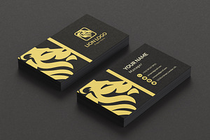 Lion Business Card Design Vector, a Business Card Template by Walldecorated