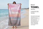 Summer Beach Towel Mockup PSD, a Merchandise Mockup by Pixel Foundry (Thumbnail 1 of 4)