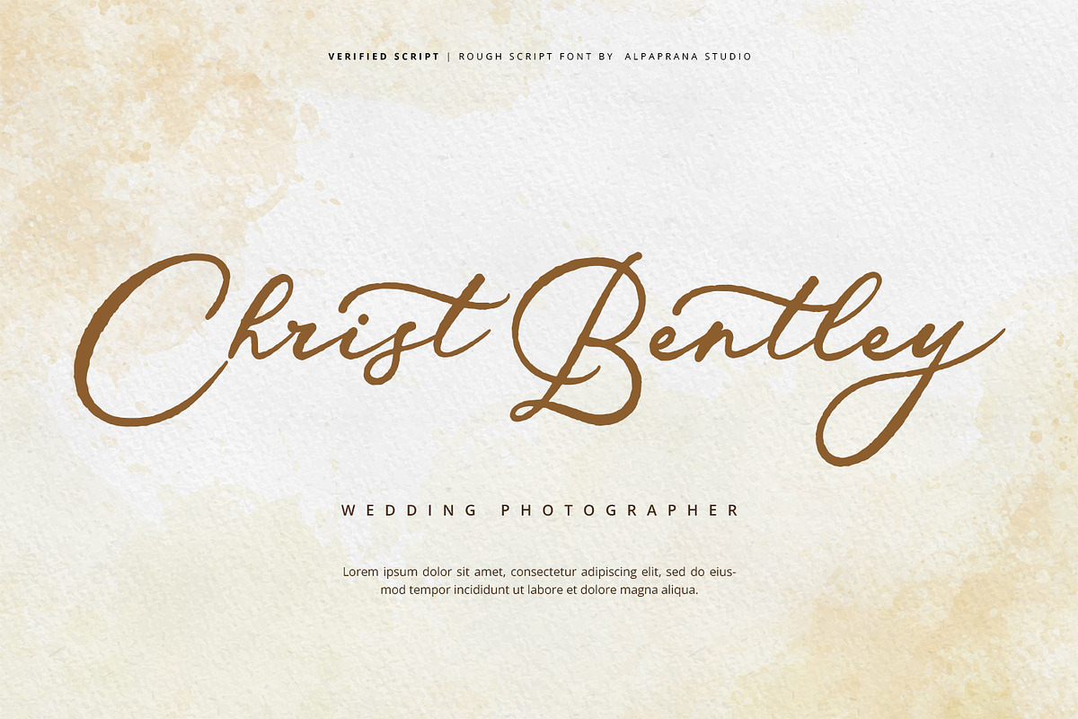 Verified Script - Rough Script Font, a Script Font by Alpaprana (Photo 11 of 16)