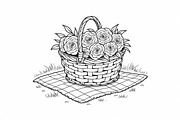 Floral Bouquet Line Art Set, an Illustration by BIPLOB EXPERT (Thumbnail 7 of 9)