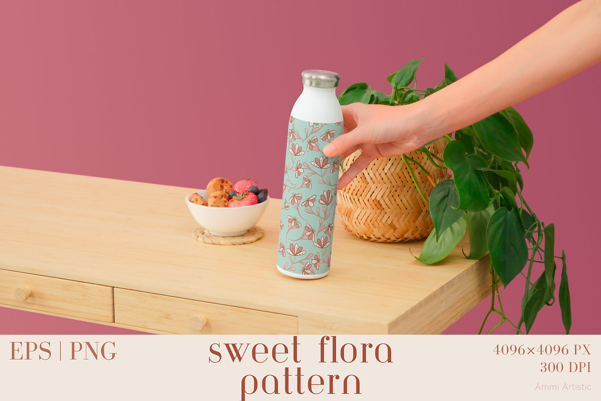 Sweet Flora Pattern, a Pattern Graphic by AMMi (Photo 3 of 5)