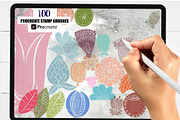 Procreate Textured Flower Brushes, a Brush Add-On by Soaring Bird Designs (Thumbnail 1 of 4)