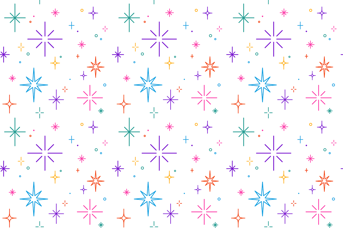 Line sparkles and stars pattern, an Illustration by Cmeree (Photo 2 of 2)