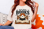 Ghost Reading Book Halloween PNG, a Seasonal Illustration by OK Design (Thumbnail 5 of 5)