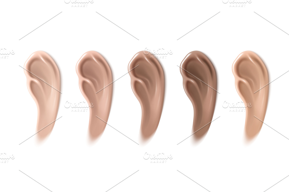 Makeup foundation swatches set, an Object Illustration by art PVP - market