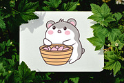14 Cute Grey Hamster Character, an Animal Illustration by jongcreative (Thumbnail 4 of 6)