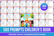 500 Prompts Children’s Book Canva, a Stationery Template by Mustafiz (Thumbnail 1 of 5)