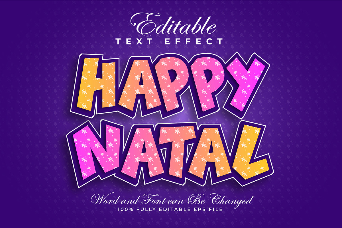 Happy Natal Text Effect | Vector, a Layer Style Add-On by padilah_a