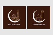Eid Mubarak greeting card design, a Decorative Illustration by Lakhan1998 (Thumbnail 3 of 6)
