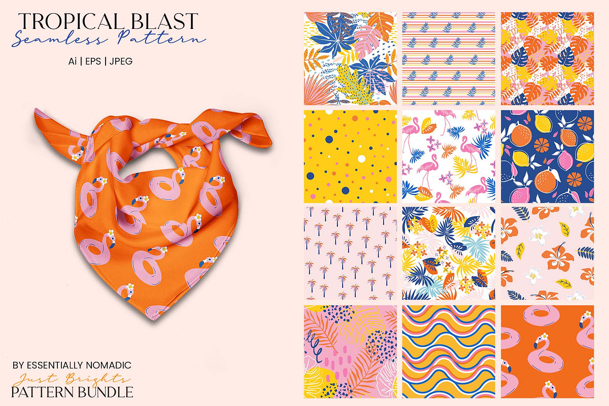 Just Brights Seamless Pattern Bundle, a Pattern Graphic by Essentially Nomadic (Photo 7 of 14)