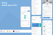 Hiring Mobile App UI Kit, an UI Kit Template by Betush