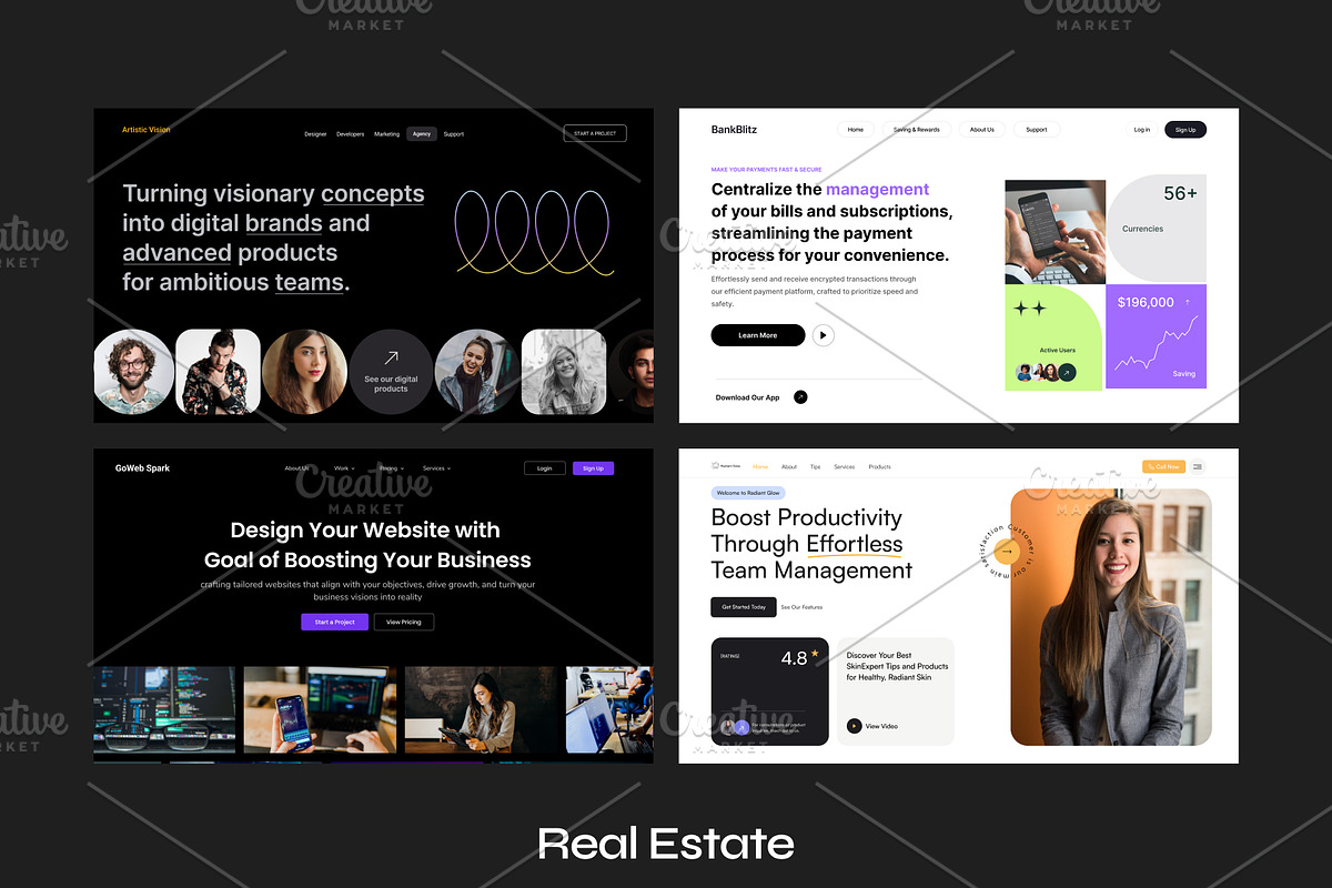 80 Hero Header Designs, a Websites & App Template by Brickclay (Photo 8 of 9)