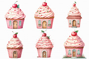 Cute Cupcake House Clipart, an Illustration by Libby Wishes (Thumbnail 7 of 7)