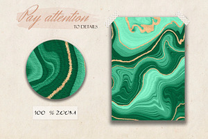 Golden Malachite Watercolor Set