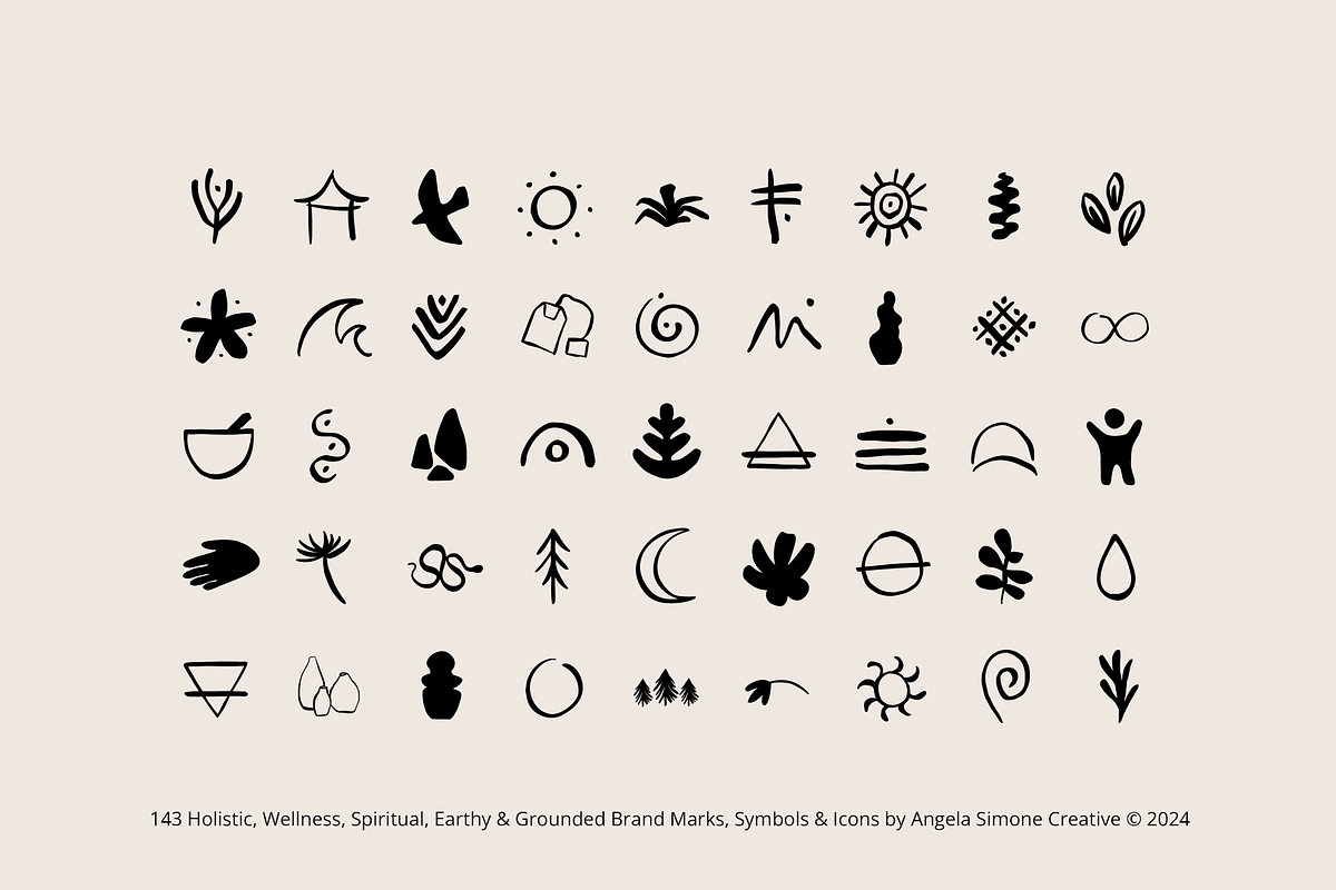 Holistic Wellness Spiritual Icons, a Solid Icon by angela simone creative (Photo 3 of 11)