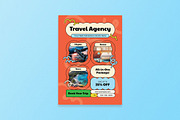 Geomteric Travel Agency Flyer, a Flyer Template by Aiyari Graphic (Thumbnail 1 of 3)