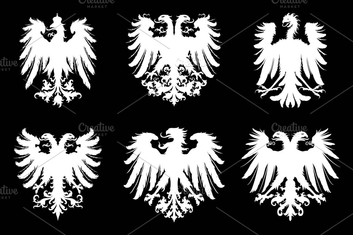 12 Heraldic Eagle Silhouettes, an Object Graphic by Sick Optix (Photo 2 of 4)