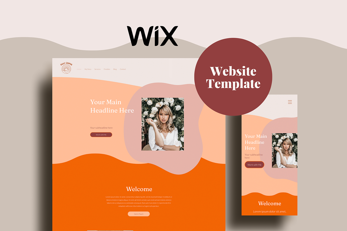 WIX Website Template Colorful Retro, a Wix Template by Warmsoulgallery (Photo 1 of 9)