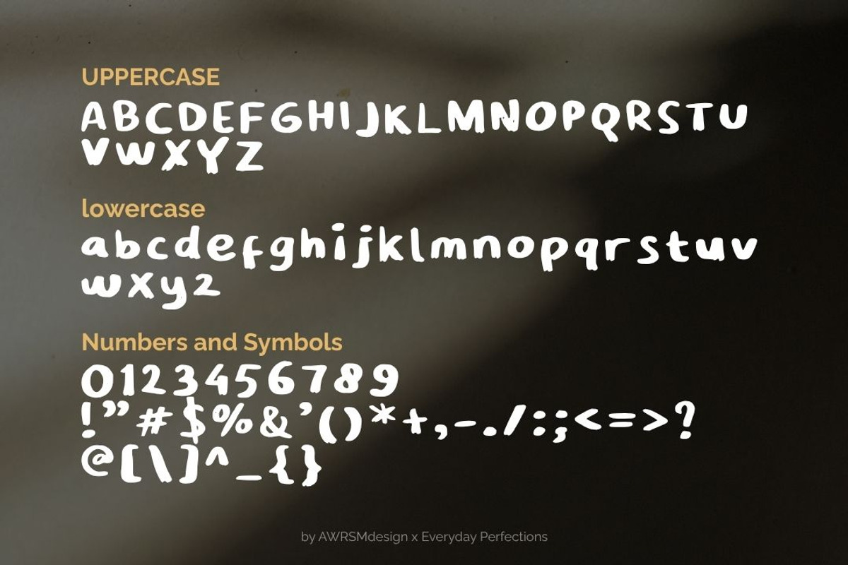 Tavreno | Bold Handwriting Font, a Handwritten Font by Everyday Perfection (Photo 2 of 5)