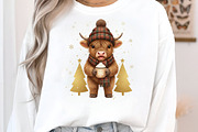 Highland Cow Christmas Winter PNG, an Illustration by Craft Nest (Thumbnail 2 of 6)