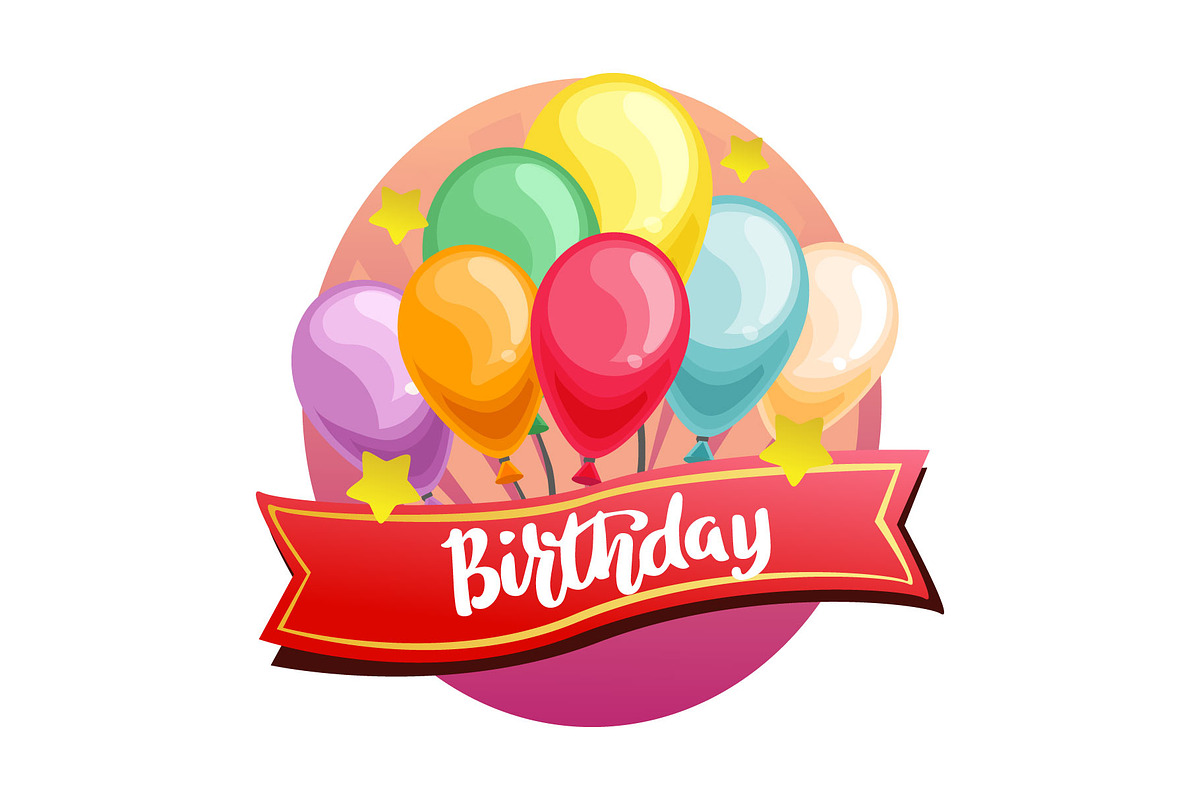 7 happy birthday label template, a Graphic by Propylparaben (Photo 4 of 7)