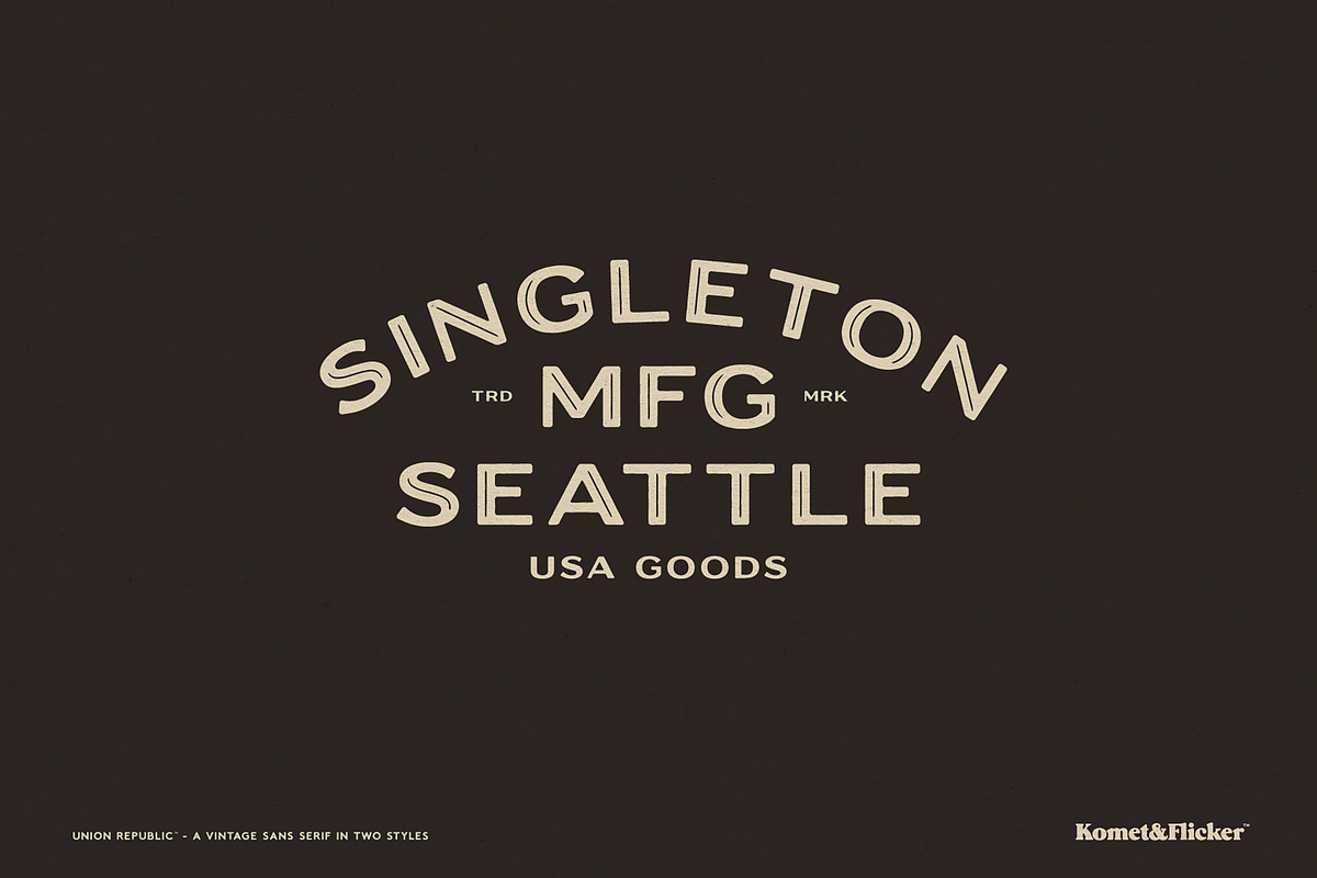 Union Republic, a Sans Serif Font by Komet & Flicker (Photo 11 of 12)