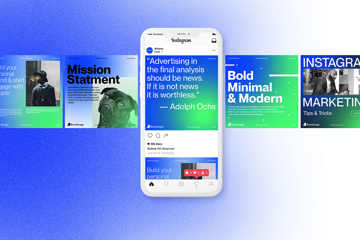 Arione Instagram template pack, a Social Media Template by MindMuse (Photo 4 of 9)