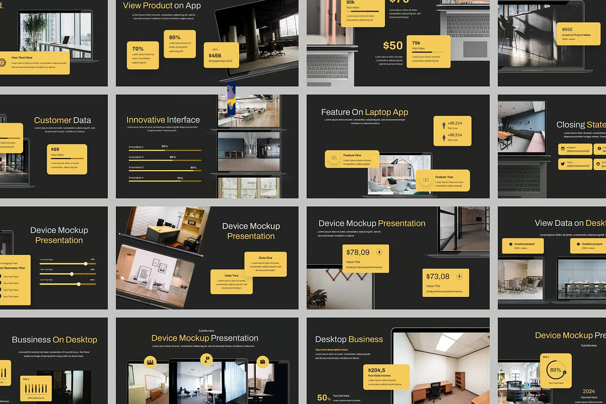 Laptop Mockup Powerpoint Templates, a Presentation Template by Fit-tee (Photo 2 of 2)