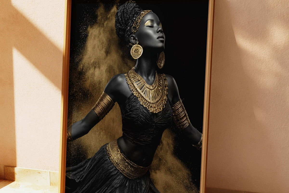 Golden Midas Africa Wall Art Set, a Decorative Illustration by PrintablesByFranklyn (Photo 10 of 10)