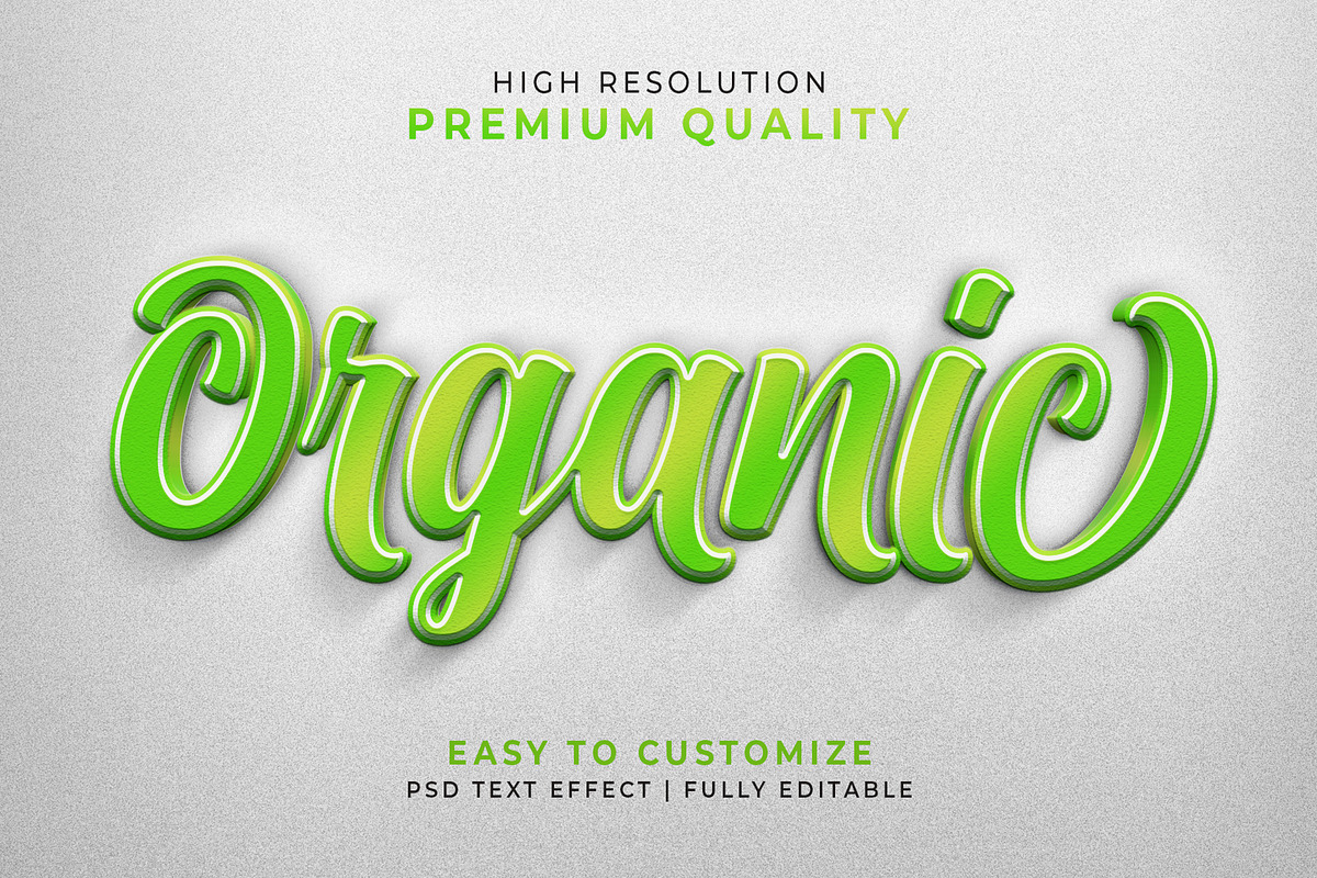 Organic Text Style Effect Mockup, a Layer Style Add-On by thefutive