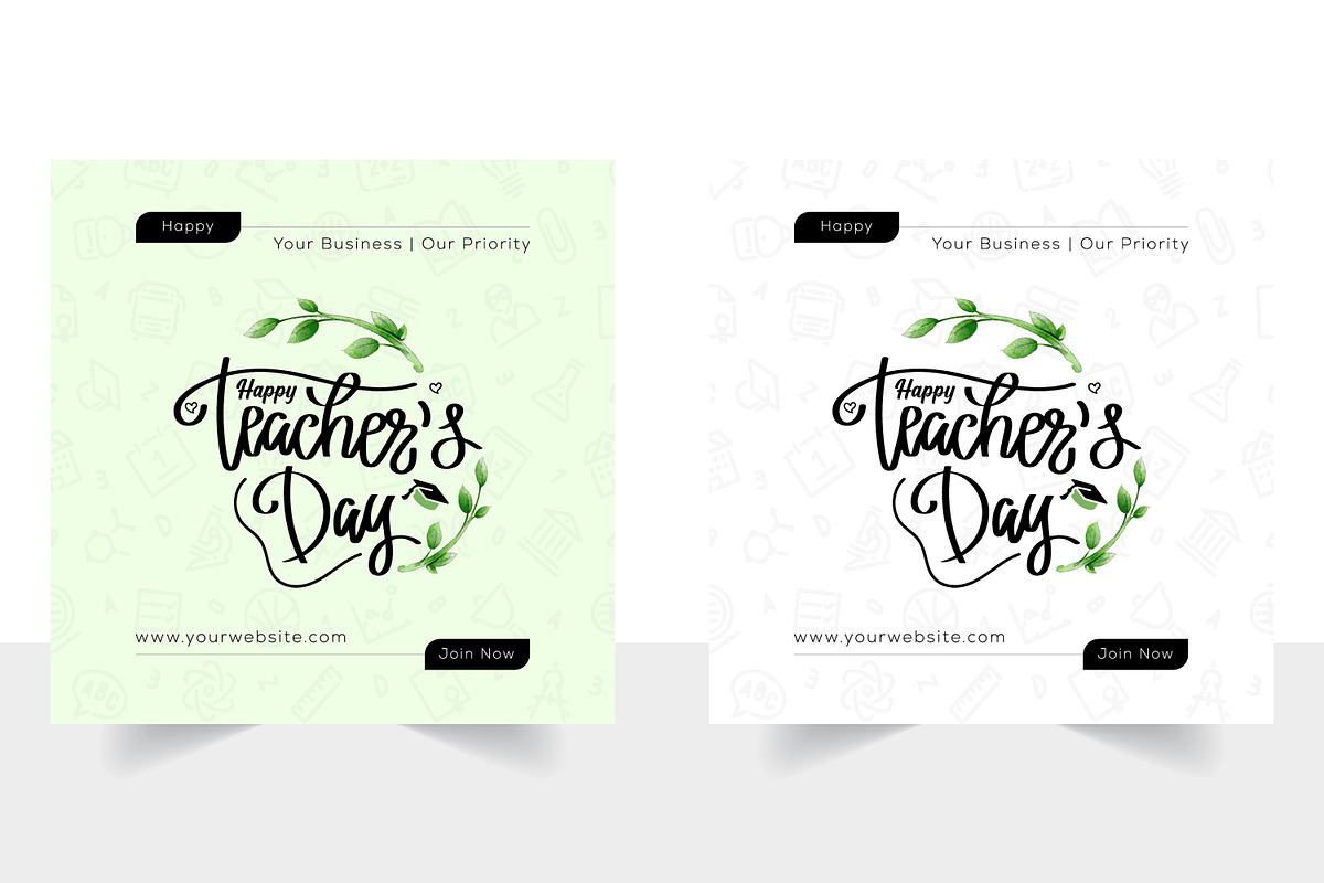 Teacher's Day Post Banner Design, a Social Media Template by Tahnix Creative (Photo 4 of 11)