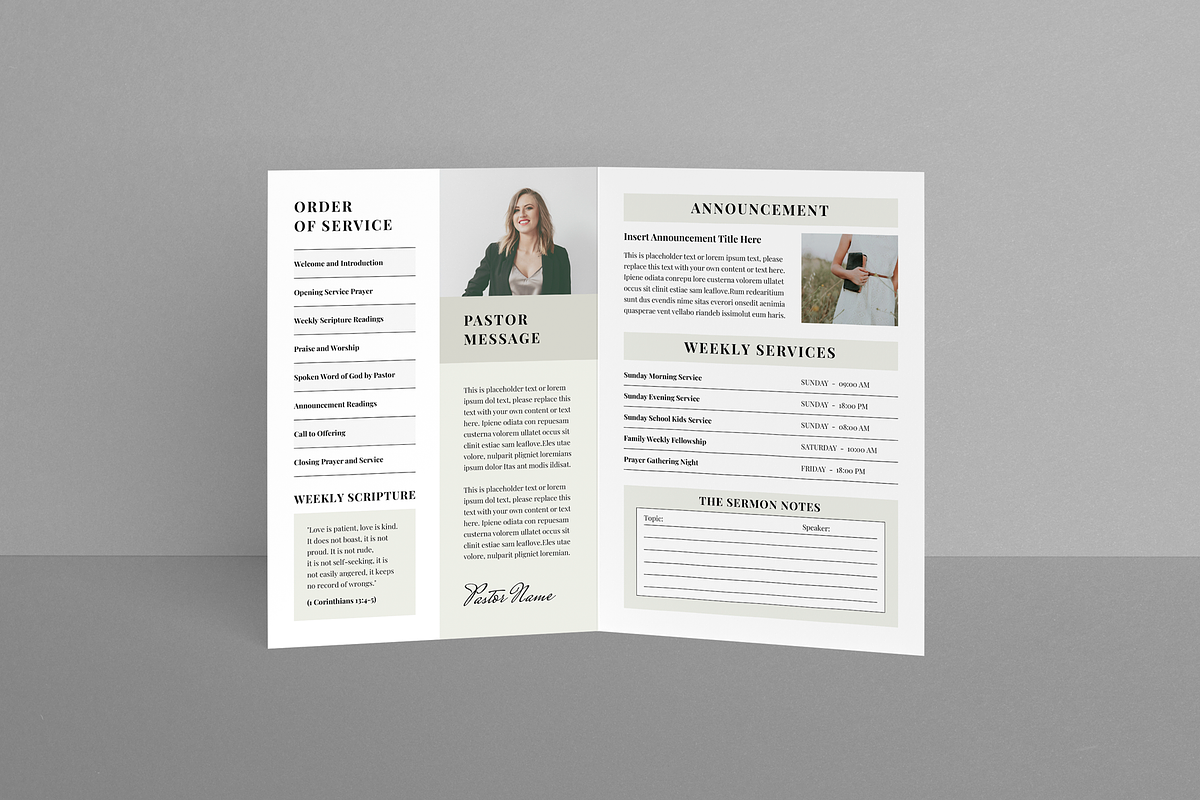 Church Bulletin, an Invitation Template by Leaflove (Photo 2 of 5)