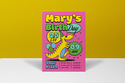 Pink Tosca Kids Birthday Invitation, a Flyer Template by graphicook (Thumbnail 3 of 3)