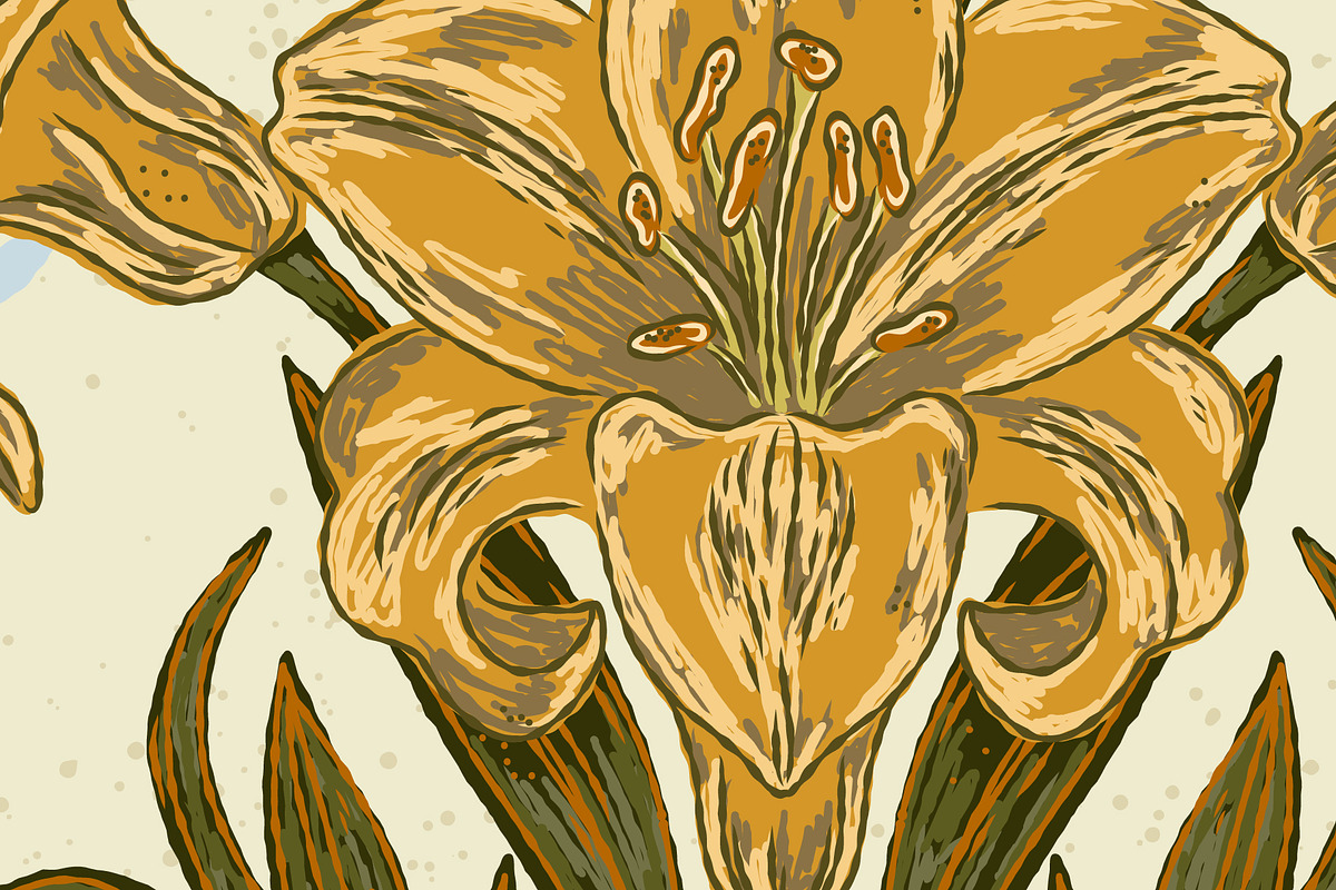 Vintage Lily and Lace, a Pattern Graphic by NayaChu (Photo 8 of 9)