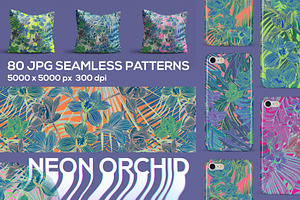 NEON ORCHID Seamless Patterns