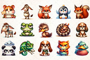 Grumpy Animal Clipart, an Illustration by DreamCafeArt (Thumbnail 3 of 5)