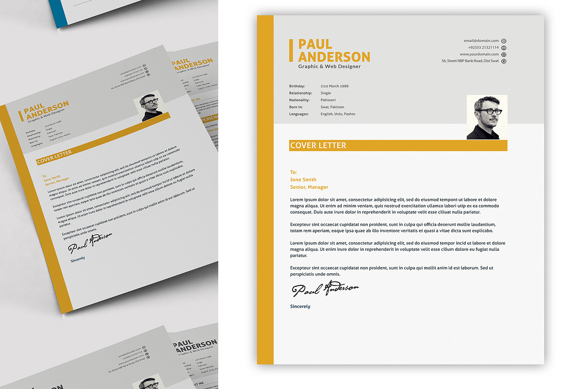 Clean Resume/CV, a Resume Template by Artiverge (Photo 2 of 4)