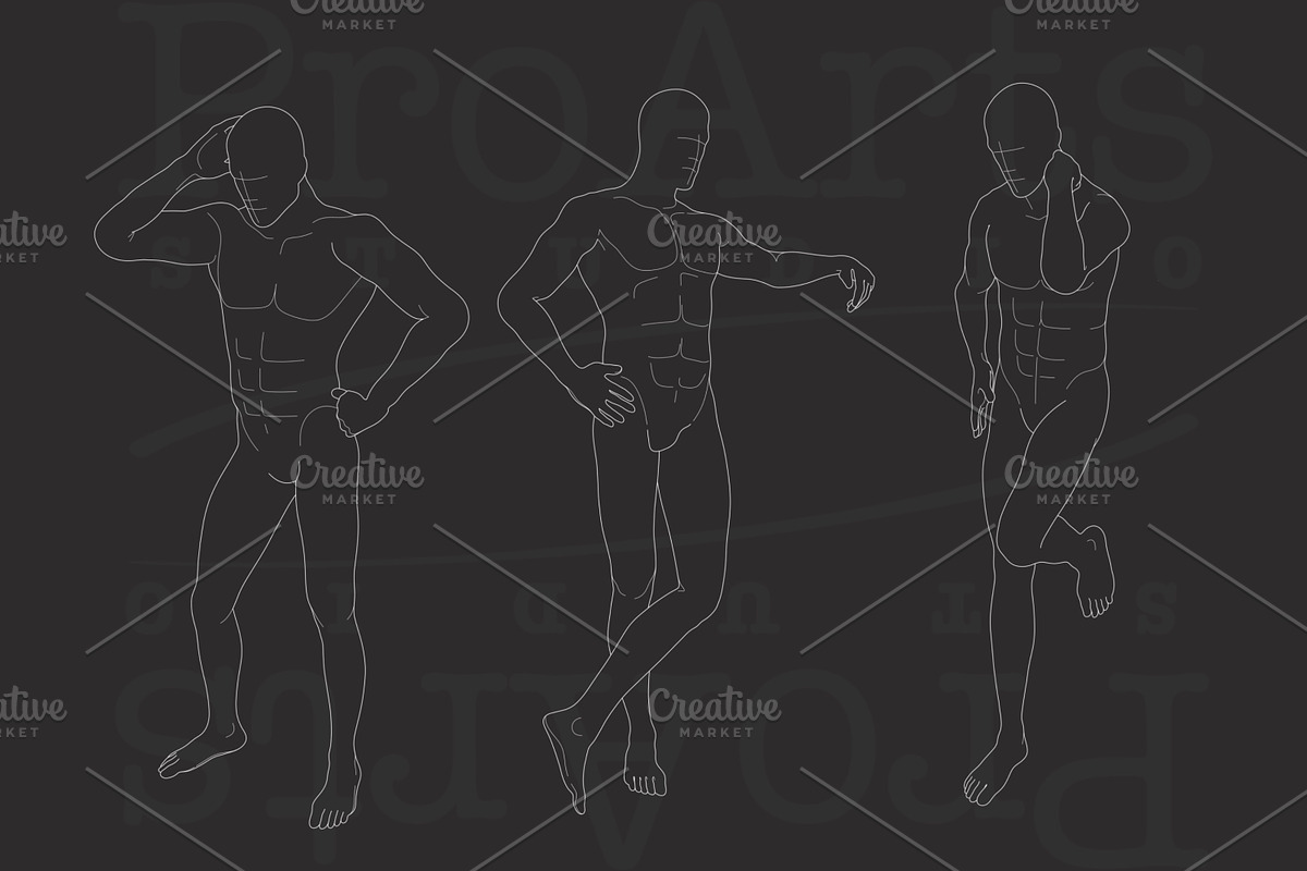 Procreate Figure Guide Stamps, a Brush Add-On by Lucrumplus (Photo 4 of 5)