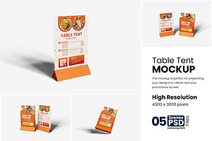 Table Tent Mockup, an Advertising Mockup by bimockup