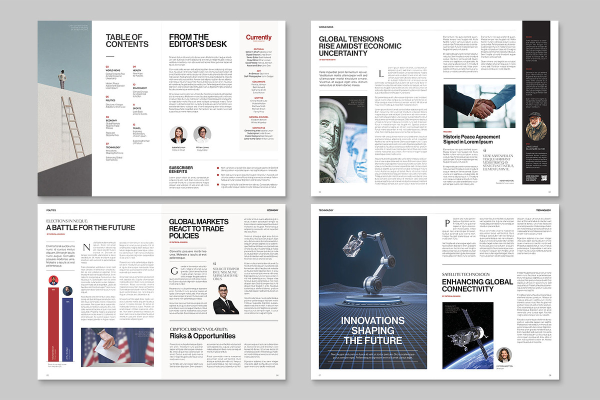 Modern News Magazine Template, a Magazine Template by BrandPacks (Photo 3 of 6)