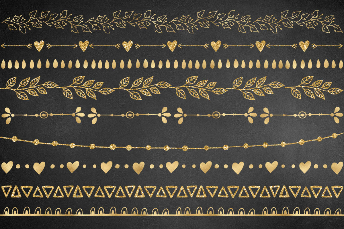 191 Gold Design Elements, an Illustration by PeDe Designs