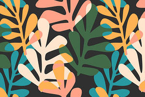 Plant Geometry. Seamless Patterns