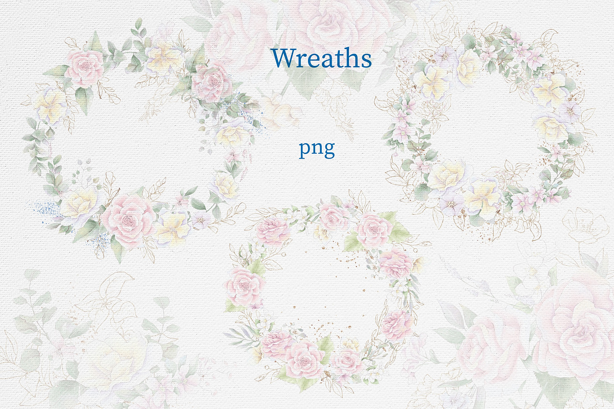 Watercolor flowers Roses clipart, an Illustration by Yuliya Art (Photo 17 of 19)