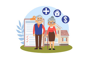 Pension and property management, an Object Illustration by YummyBuum