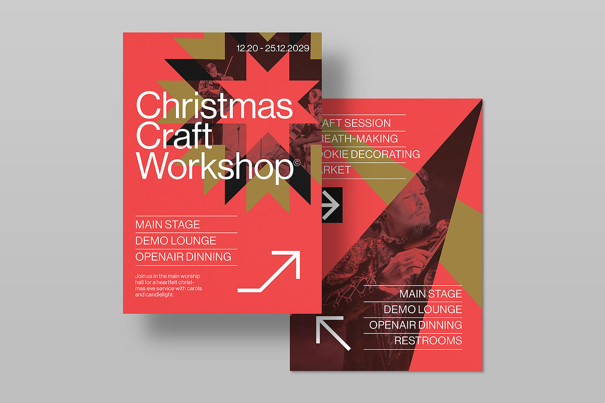 Modern Christmas Poster Template, a Poster Template by BrandPacks (Photo 3 of 5)