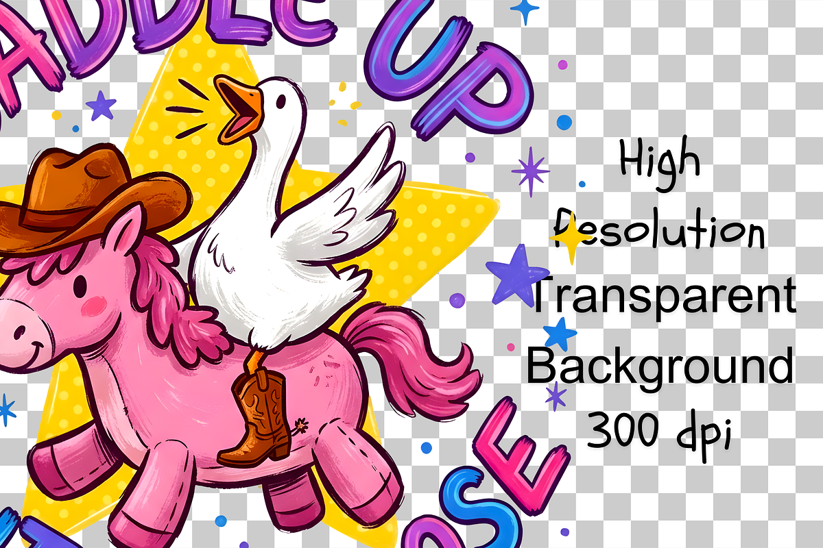 Saddle Up Buttergoose PNG, an Object Illustration by Clipart Bloom (Photo 2 of 3)